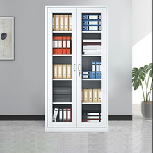 Steel Bookcase Cabinet with Hinged Glass Doors - Visible Storage for Books and Files — WIMU Kitchen Nairobi — Kenya · WIMU Kitchen