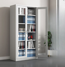 Steel Bookcase Cabinet with Hinged Glass Doors - Visible Storage for Books and Files — WIMU Kitchen Nairobi — Kenya · WIMU Kitchen