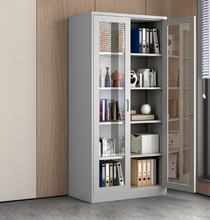 Steel Bookcase Cabinet with Hinged Glass Doors - Visible Storage for Books and Files — WIMU Kitchen Nairobi — Kenya · WIMU Kitchen