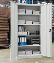 Steel Stationery Cabinet with 5 Adjustable Shelves and Central Lock - Light Grey — WIMU Kitchen Nairobi — Kenya · WIMU Kitchen