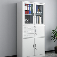 Steel Combination Cabinet with Glass Doors, 3 Lockable Drawers and Storage Compartments — WIMU Kitchen Nairobi — Kenya · WIMU Kitchen
