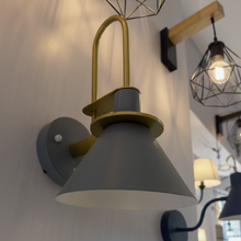 Vintage E27 Wall Light, Grey & Gold Frame PL 8360-GY — view 4 — Kenya · WIMU Kitchen