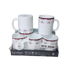 6pcs Signature Borosil Deco Mug 32cl — Kenya · WIMU Kitchen