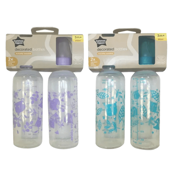 Tommee Tippee Essentials Standard Neck Baby Bottles – 3m+ (2 x 250ml) BPA-Free, Durable Feeding Bottles with Easy-Latch Teat, Anti-Colic Valve, and Dishwasher Safe Design for Comfortable Infant Feeding — Kenya · WIMU Kitchen Nairobi