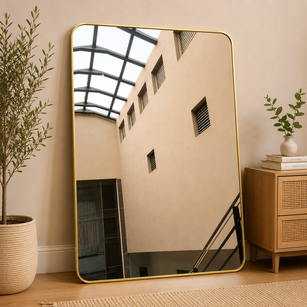 Unbreakable Wall Mirror with Gold Frame, 60×80cm — WIMU Kitchen Nairobi — Kenya · WIMU Kitchen Nairobi