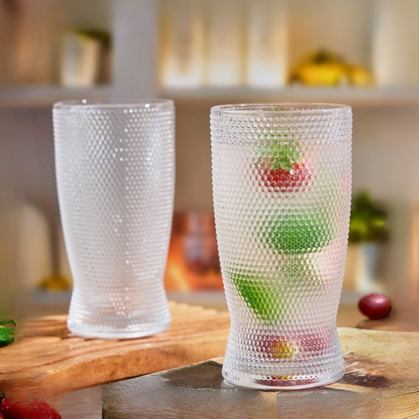 6pcs Unique Vertical Grain Frosted Tumbler Glass Set – 360ml — Kenya · WIMU Kitchen Nairobi