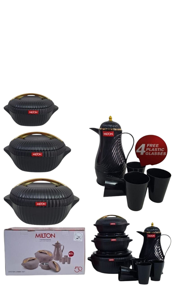 Redberry Premium Range Plastic Designer Hotpot Milton Oyster Combo Set 8 Pcs – 1000/1500/2500ml Hotpots + 1000ml Flask + 4 Plastic Glasses — Kenya · WIMU Kitchen Nairobi