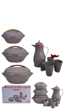 Redberry Premium Range Plastic Designer Hotpot Milton Oyster Combo Set 8 Pcs – 1000/1500/2500ml Hotpots + 1000ml Flask + 4 Plastic Glasses — Kenya · WIMU Kitchen
