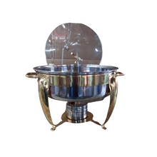 Round Food Warmer Stainless Steel Chafing Dish With Hanging Lid — Kenya · WIMU Kitchen