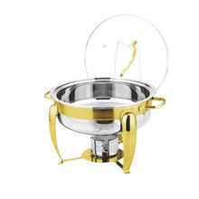 Round Food Warmer Stainless Steel Chafing Dish With Hanging Lid — Kenya · WIMU Kitchen