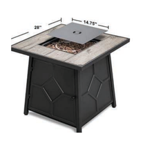 Fire Pit Table Square Outdoor Gas Heater 13KW Lava Rocks Ceramic Tile Top 28 Inch Patio — WIMU Kitchen Nairobi — Kenya · WIMU Kitchen