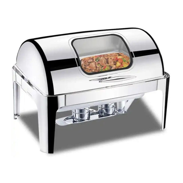 9L Stainless Steel Roll Top Chafing Dish with Glass Window (Buffet Food Warmer) — Kenya · WIMU Kitchen Nairobi