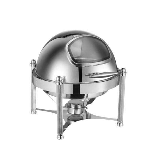 Stainless Steel Round Chafing Dish With Roll Top, 6L Full Size Chafer And Buffet Warmers — Kenya · WIMU Kitchen Nairobi