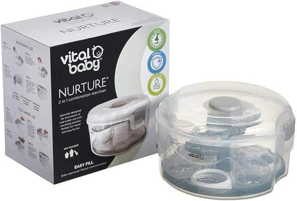 Vital Baby Nurture 2 in 1 Combination Steriliser - Microwave Steam Sterilising and Cold Water Sterilizer - BPA, Latex & Phthalate Free — Kenya · WIMU Kitchen Nairobi