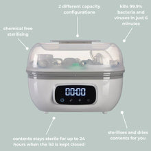 Vital Baby Nurture Pro Steam Steriliser & dryer - Kills 99.9% of Bacteria & Viruses in 6 Minutes - Chemical Free Sterilising - Grey — Kenya · WIMU Kitchen