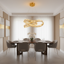 Infinity Crystal Ring LED Chandelier 100W Tri-Colour Gold 800mm WH 2601-GO-TC — WIMU Kitchen Nairobi — Kenya · WIMU Kitchen