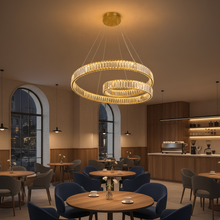 Double Ring Crystal LED Chandelier 100W Tri-Colour Gold 800mm WH 2602-GO-TC — WIMU Kitchen Nairobi — Kenya · WIMU Kitchen