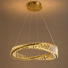 Crystal Ring LED Chandelier 40W Tri-Colour Gold 500mm WH 2604-01-GO-TC — view 3 — Kenya · WIMU Kitchen