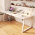 White Home Office and Study Desk with Metal Frame, 140 x 60 x 76cm — WIMU Kitchen Nairobi