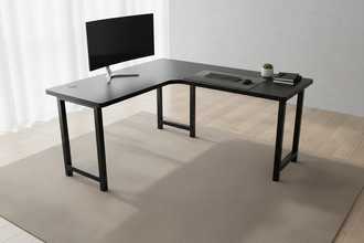 L-Shaped Black Gaming Desk 160 x 100 x 60 x 75cm — view 2 — Kenya · WIMU Kitchen