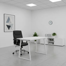 White Office & Study Desk, Metal Frame, 140 x 60cm — view 2 — Kenya · WIMU Kitchen
