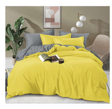 2 Sided Quilt Duvet Cover Reversible Cotton Bedding Set with Pillowcases & Flat Sheet — Kenya · WIMU Kitchen