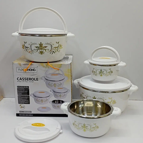 4pcs set White Casserole Hotpots — Kenya · WIMU Kitchen Nairobi