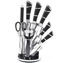 9-Piece Stainless Steel Kitchen Knife Set with Acrylic Block, Shears & Sharpener (view 2) — Kenya · WIMU Kitchen