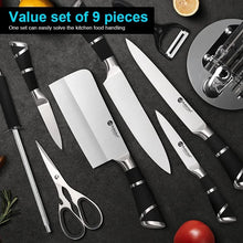 9-Piece Stainless Steel Kitchen Knife Set with Acrylic Block, Shears & Sharpener (view 5) — Kenya · WIMU Kitchen