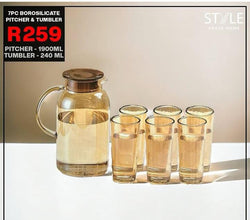 7pcs heat resistant borosilicate Glass pitcher with glasses — Kenya · WIMU Kitchen