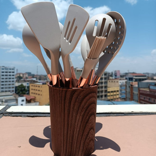 11 pcs white silicone spoons — Kenya · WIMU Kitchen Nairobi