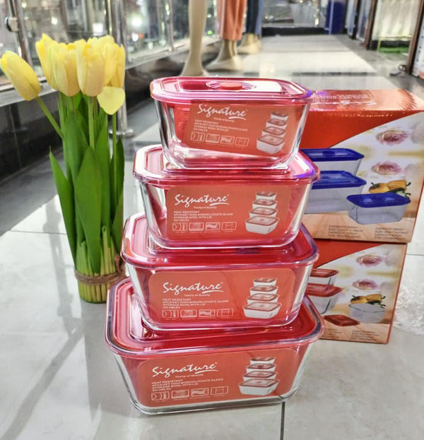 4pcs/set High Borosilicate Glass Storage bowl with lid — WIMU Kitchen Nairobi — Kenya · WIMU Kitchen Nairobi