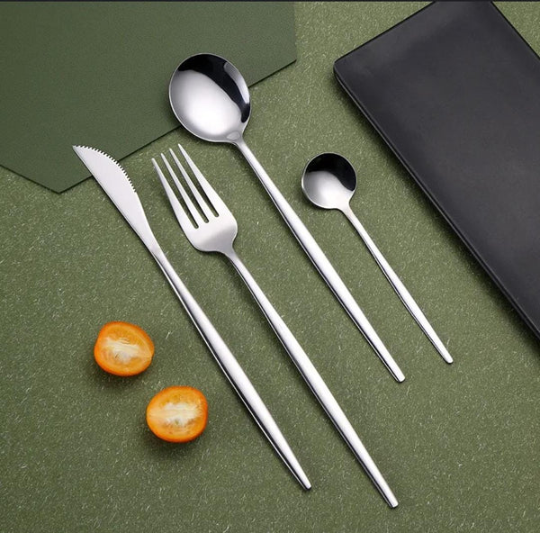 Slim Feng Silver Stainless Cutlery (24 pieces) — Kenya · WIMU Kitchen Nairobi