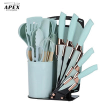 19-Piece Kitchen Utensil Set with Stand, Knives, Chopping Board & Silicone Tools (view 3) — Kenya · WIMU Kitchen