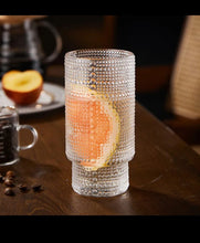 Embossed Vintage Ribbed Glass – 350ml Heat-Resistant Transparent Drinkware (view 4) — Kenya · WIMU Kitchen