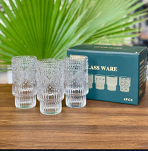 Embossed Vintage Ribbed Glass – 350ml Heat-Resistant Transparent Drinkware (view 5) — Kenya · WIMU Kitchen