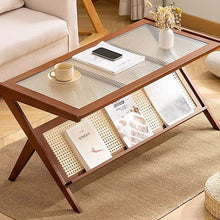 Rattan Coffee Table with Storage Shelf (view 2) — Kenya · WIMU Kitchen