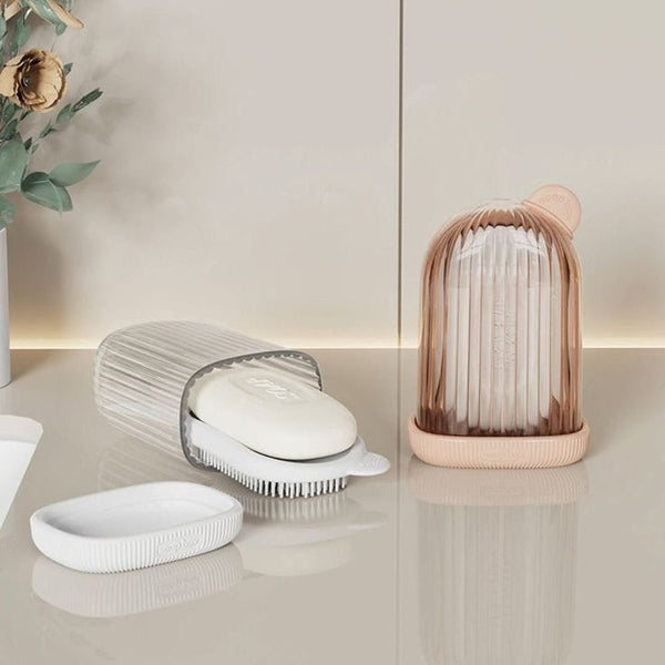 Portable Travel soap dish holder with shower brush — Kenya · WIMU Kitchen Nairobi