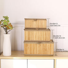 3in1 organizing wicker baskets with cover (view 2) — Kenya · WIMU Kitchen