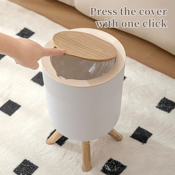Nordic Style Garbage Container With Wood Grain Cover — Kenya · WIMU Kitchen Nairobi