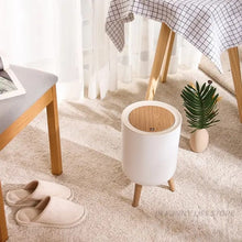 Nordic Style Garbage Container With Wood Grain Cover (view 3) — Kenya · WIMU Kitchen