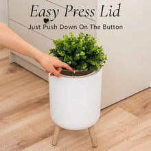 Nordic Style Garbage Container With Wood Grain Cover (view 2) — Kenya · WIMU Kitchen