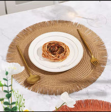 6PCS Round Jute Table Mat (view 3) — Kenya · WIMU Kitchen