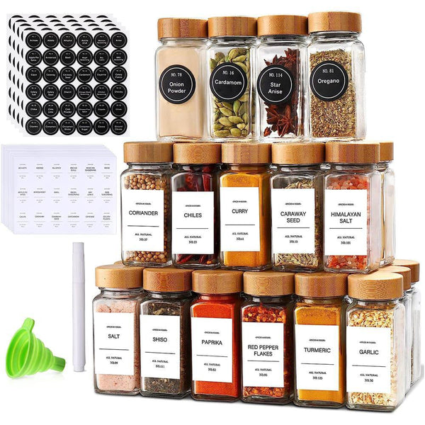 29 PCS SET GLASS STORAGE JARS WITH BAMBOO LID — Kenya · WIMU Kitchen Nairobi