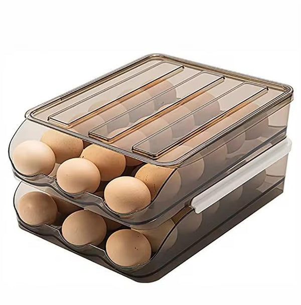 2 layer stackable automatic rolling fridge egg organizer — Kenya · WIMU Kitchen Nairobi