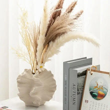 Minimalist Art Irregular Decoration White Shell Shape Matte Clay Ceramic Vase (view 4) — Kenya · WIMU Kitchen