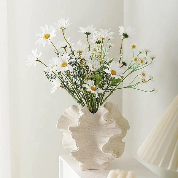 Minimalist Art Irregular Decoration White Shell Shape Matte Clay Ceramic Vase — Kenya · WIMU Kitchen Nairobi