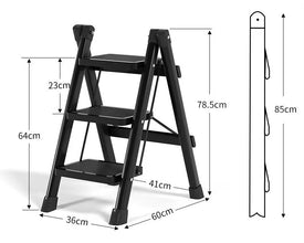 Anti-slip Black Foldable Stepper Ladder (view 3) — Kenya · WIMU Kitchen