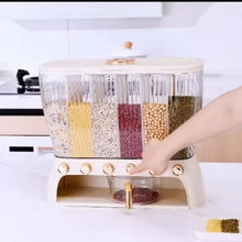 Acrylic Partitioned Rice/Cereal Dispenser (view 3) — Kenya · WIMU Kitchen