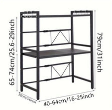 Double layer Heavy-duty Adjustable Microwave Stand&nbsp; (view 2) — Kenya · WIMU Kitchen